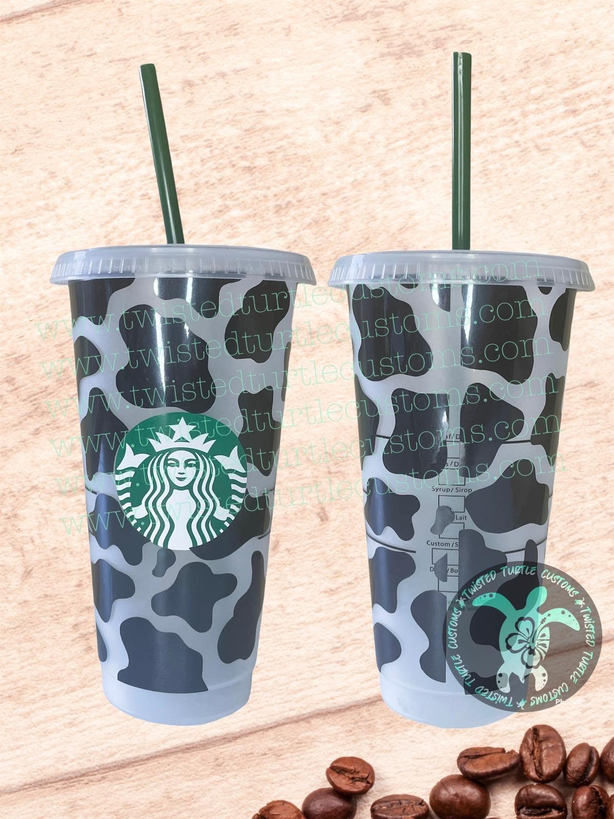 Starbucks Cow Cold Cup - lacustomdesignz