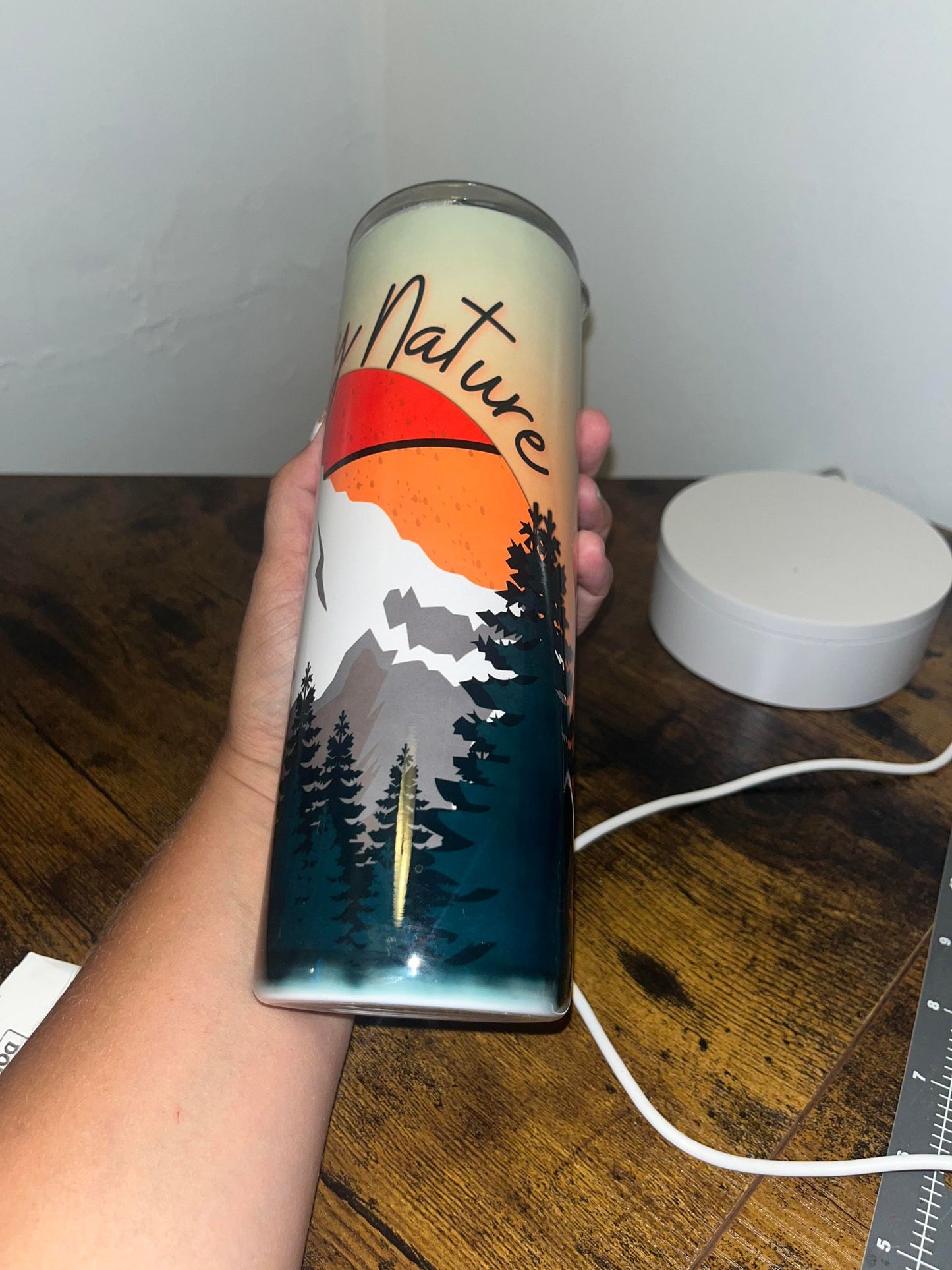 OOPS!!  Naughty by Nature 20oz Tumbler with Scenic Mountain View