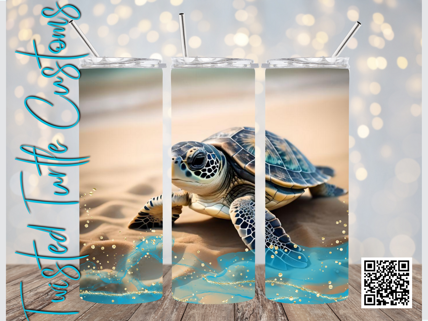 Baby Sea Turtle Beach 20oz Tumbler