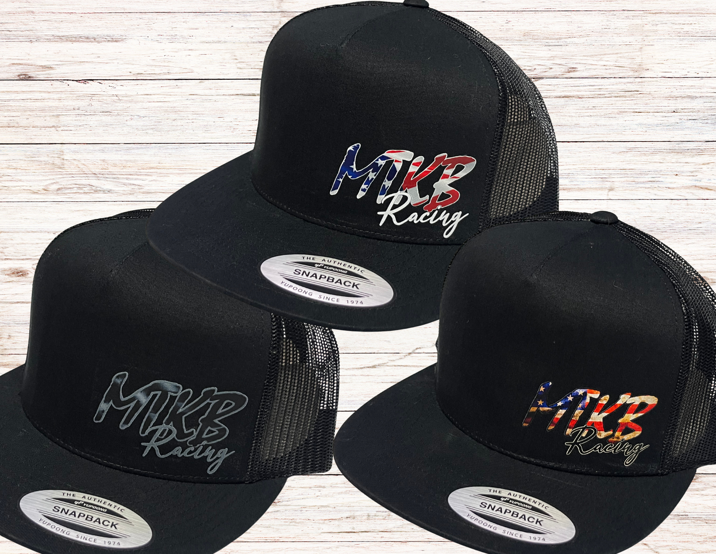 MTKB Flat Bill Hat All Black