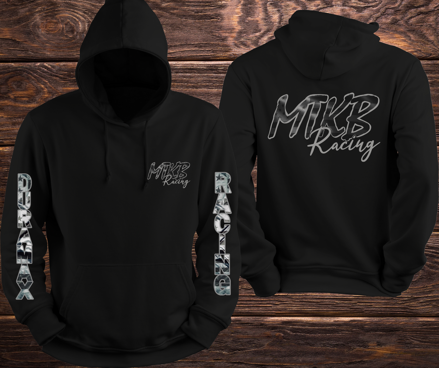 MTKB Tactical Flag Logo Hoodie with Duramax Racing Sleeves