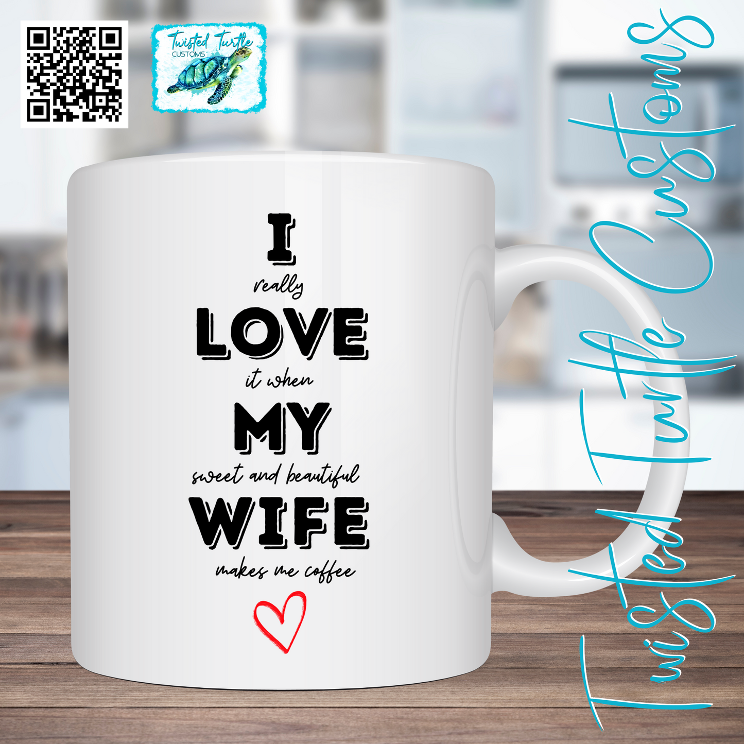 I Love My Wife hidden message Coffee Mug Humor