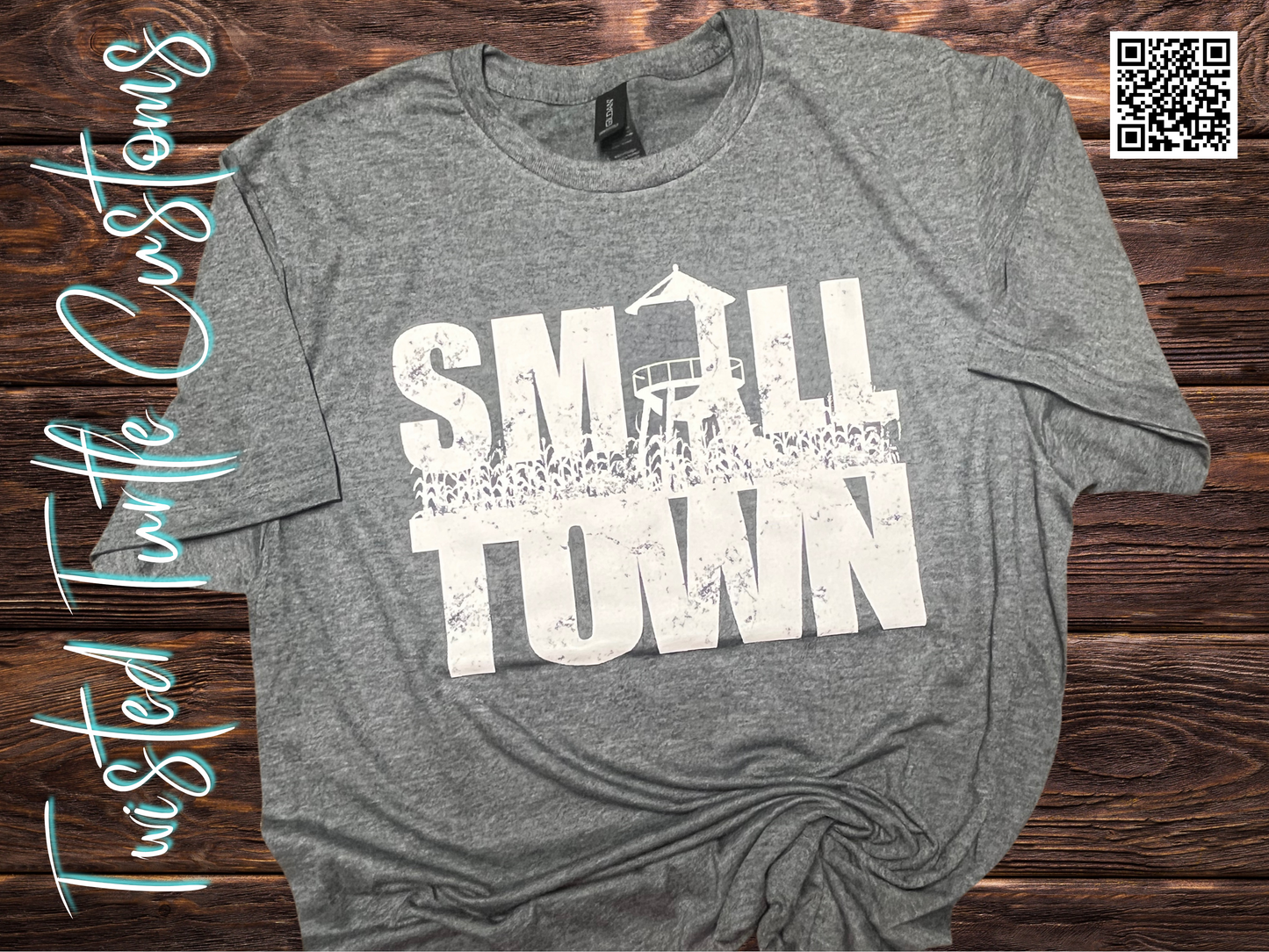 Small Town Screen Print Water Tower Tee