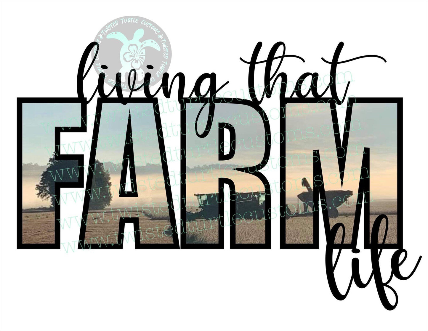 Farm Life Foggy Fall Sunrise Harvest Combine *DIGITAL DOWNLOAD ONLY*