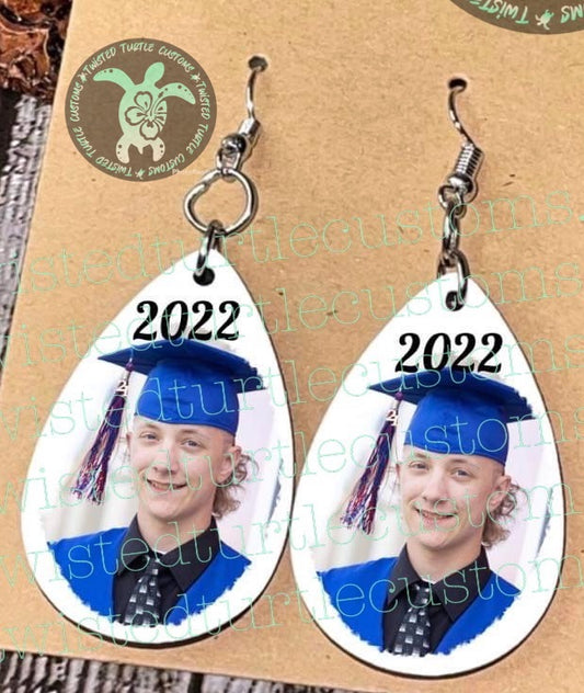 Graduation Mom Teardrop Earrings