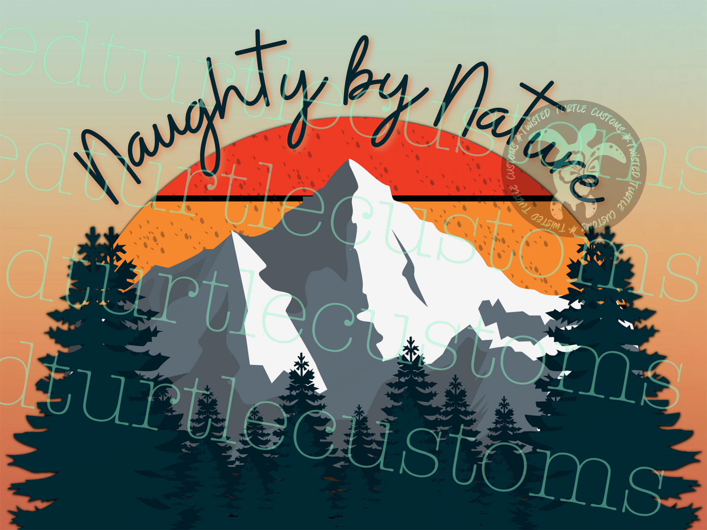 Naughty by Nature 20oz Tumbler with Scenic Mountain View